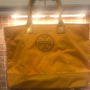 Tory Burch sunflower yellow tote